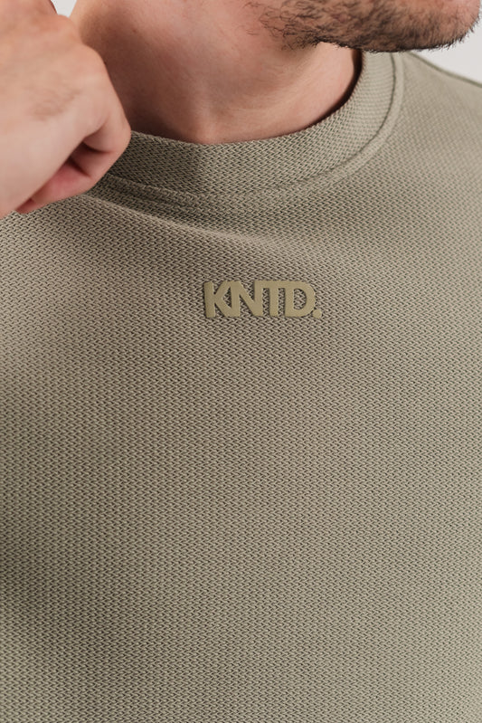 OLIVE KNTD BASIC T-SHIRT