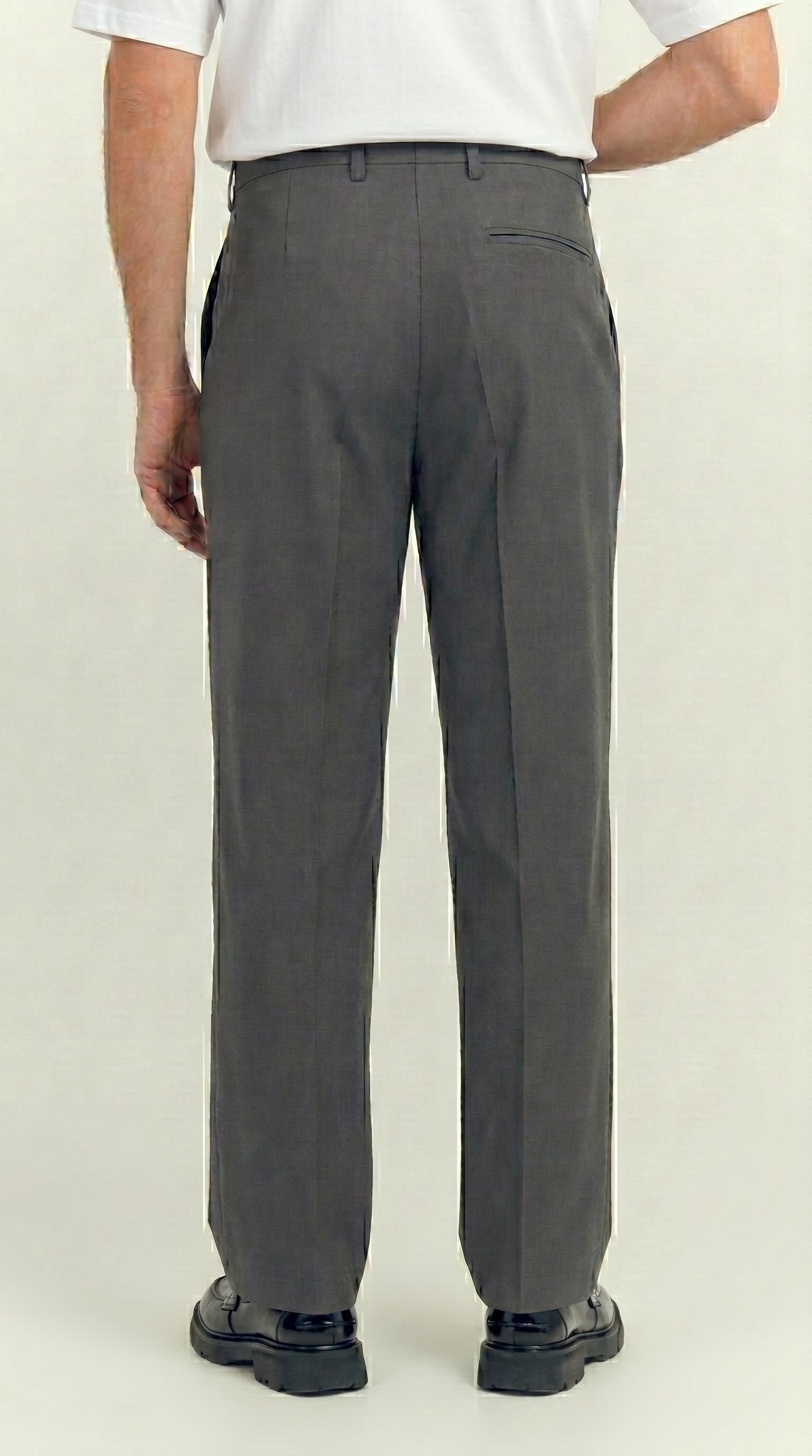 Men's Tailored Smart-Casual Pleated Trousers Grey