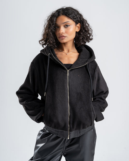 Women's Faux Fur Black Jacket