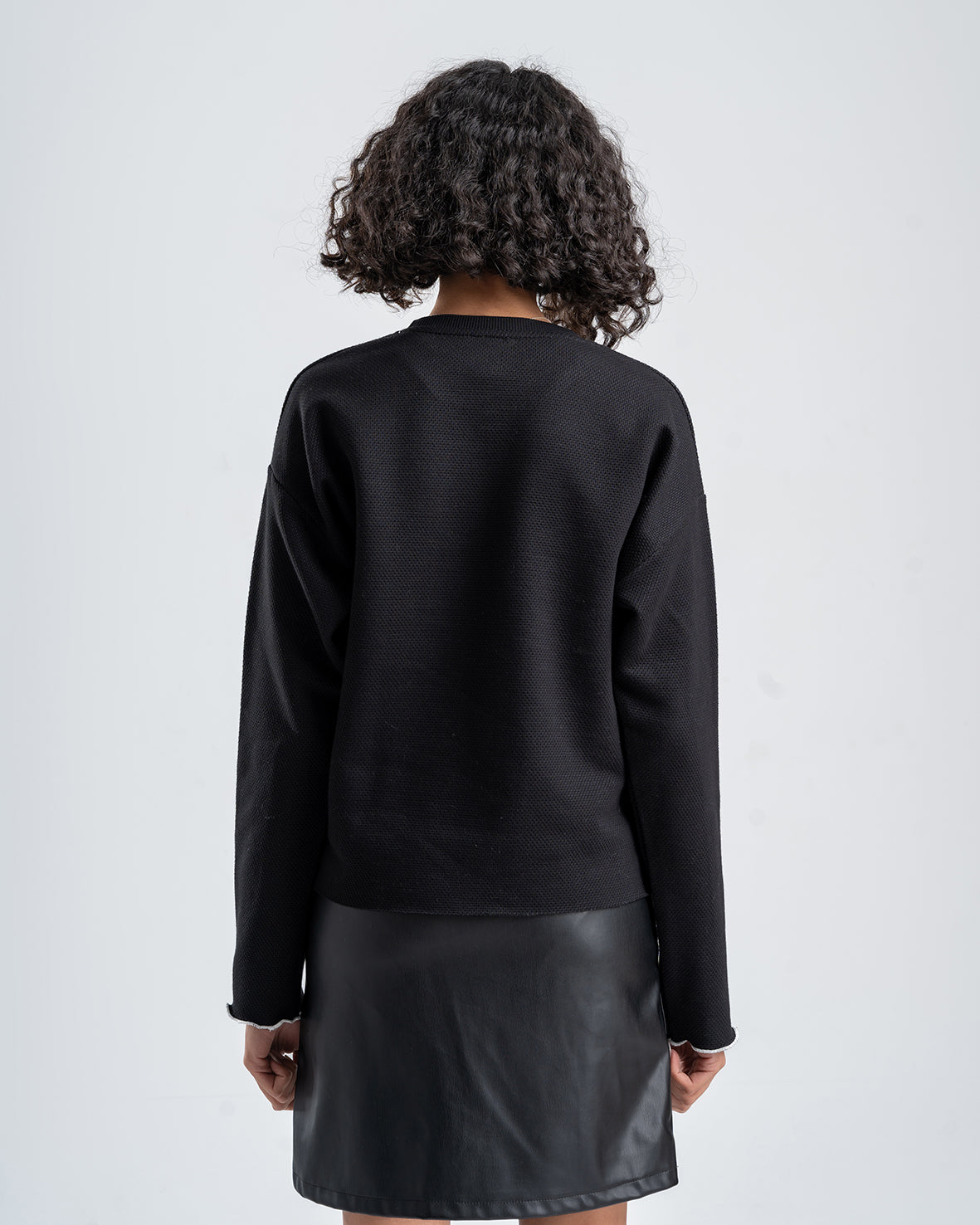 Black Blouse With stitch detail
