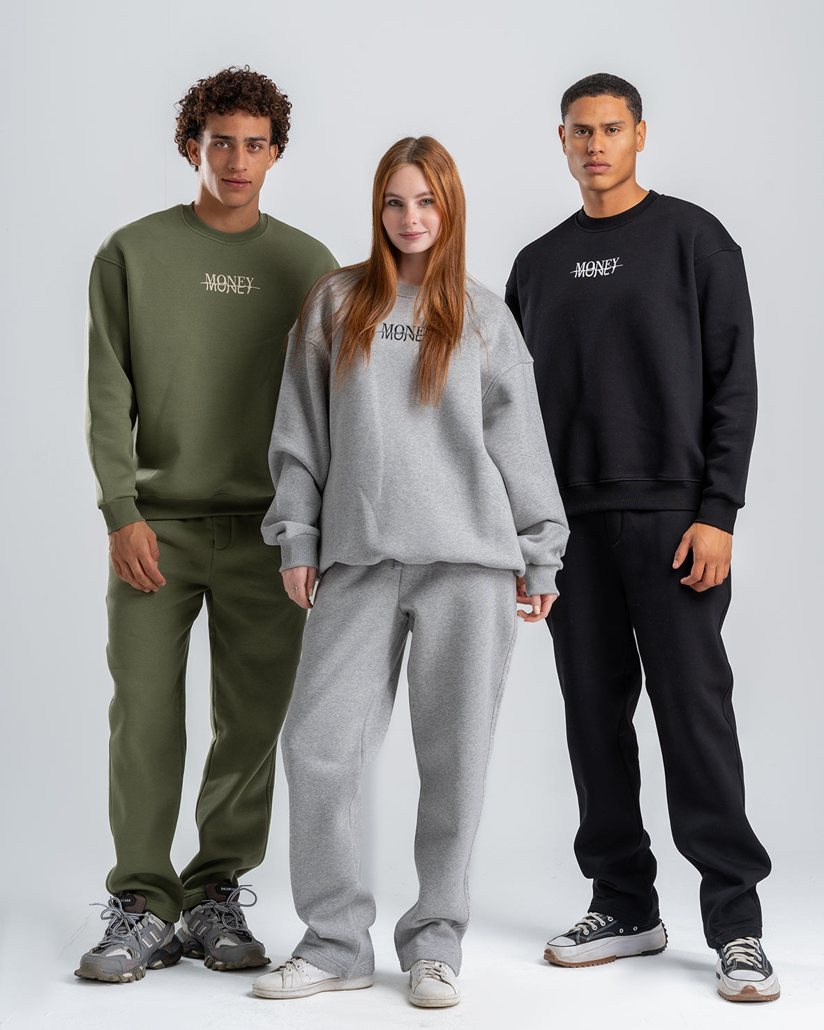 Men's Black Basic Crew Neck Set