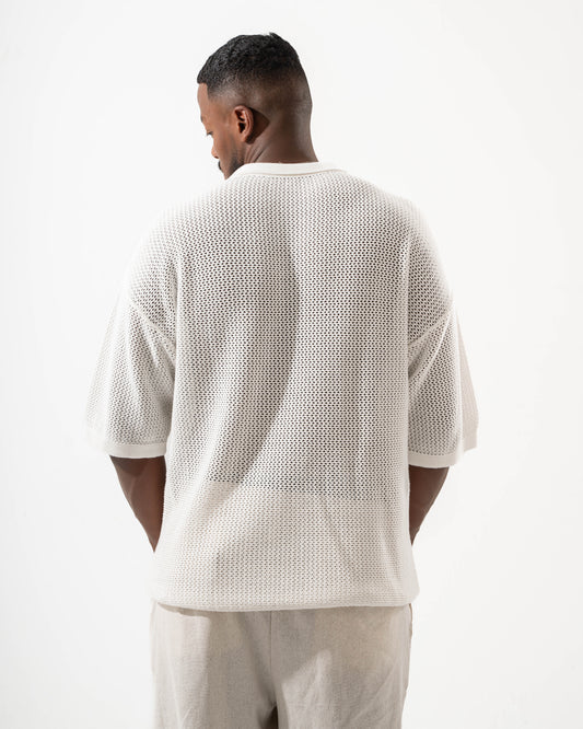 White Knitted Shirt