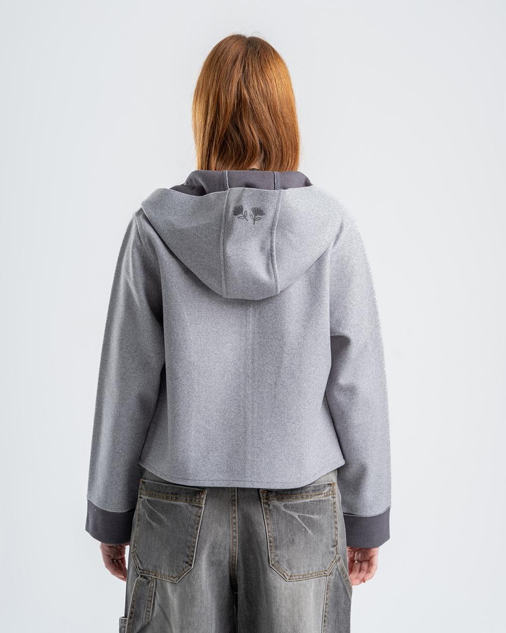 Gray Women's Gogh jacket With Hood