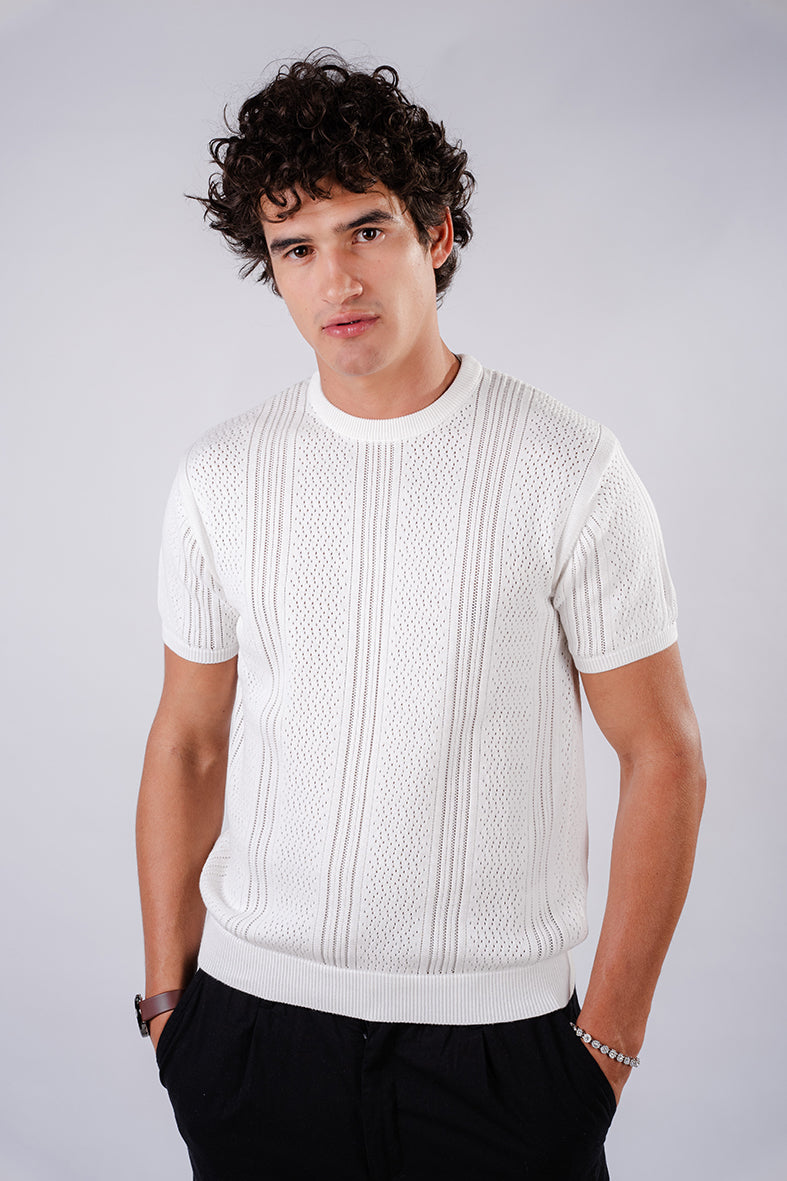 Summer Knit Shirt - White