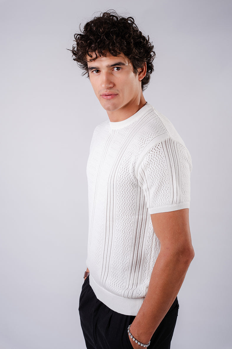 Summer Knit Shirt - White