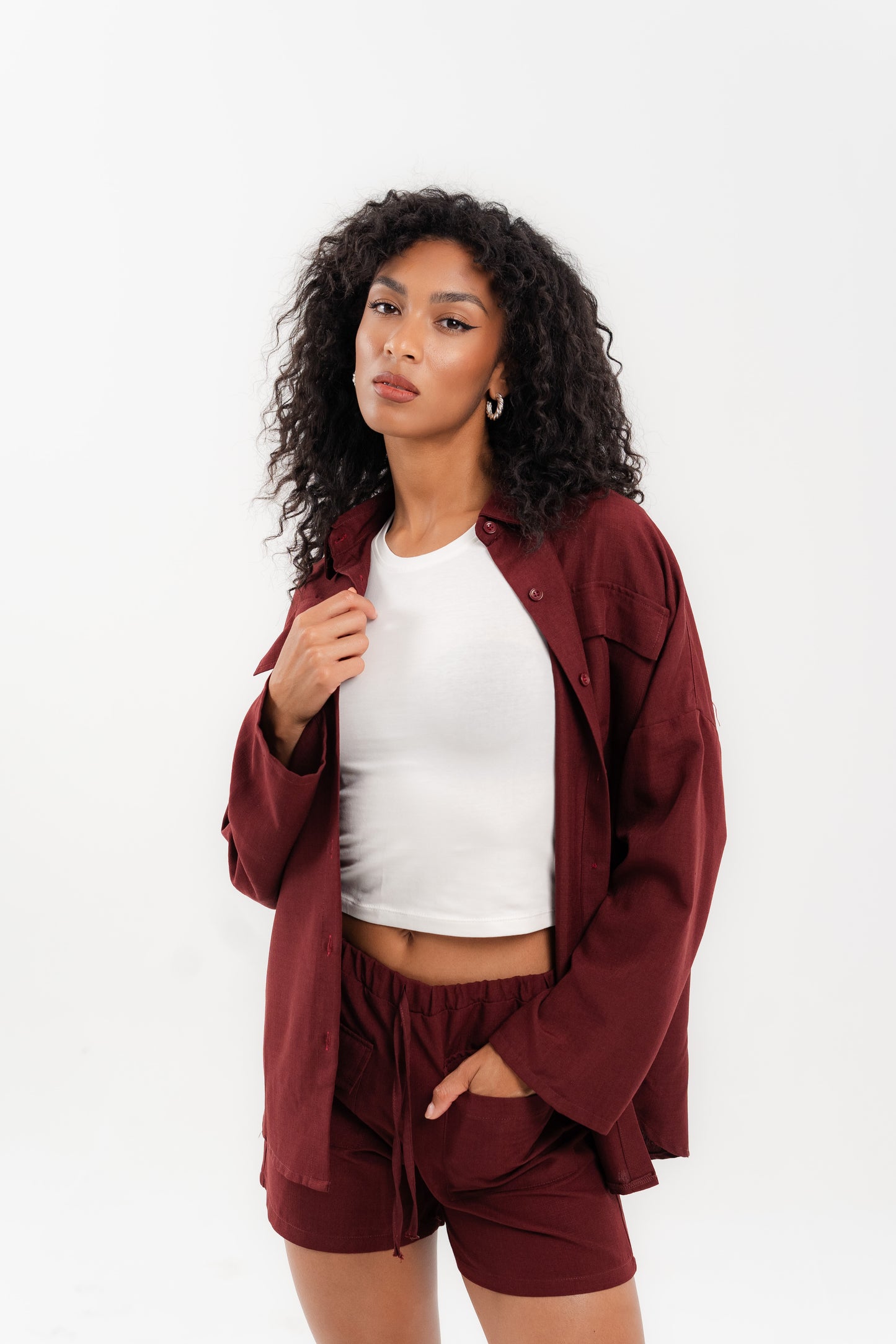 Essentials 2-Piece Burgundy Set
