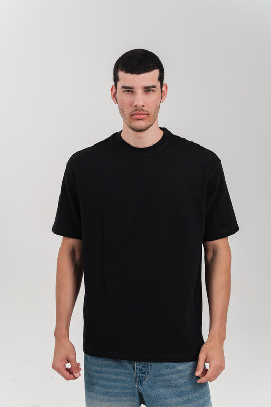 Black Oversized T-Shirt with Back Print