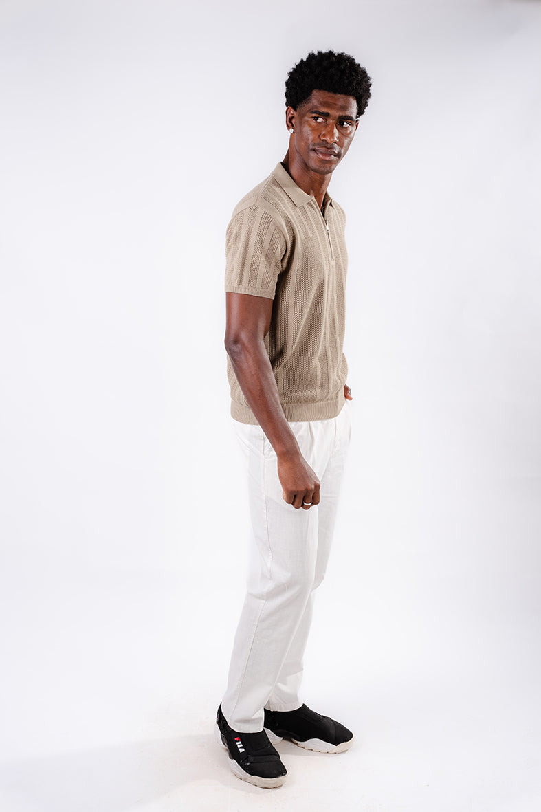 Straight fit Linen Pants - OFF White