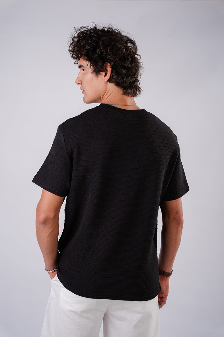 Everyday Textured T-shirt - Black