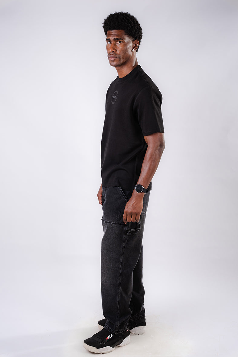 Men's Straight Fit Black Denim