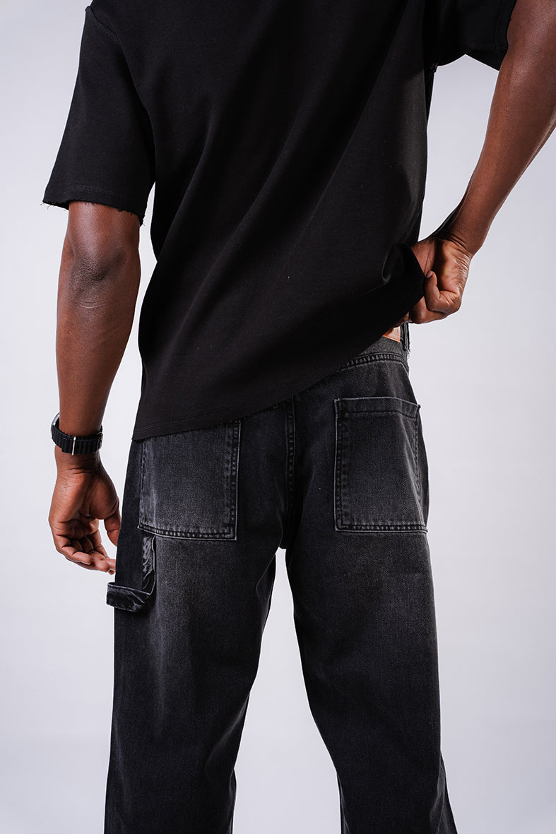 Men's Straight Fit Black Denim