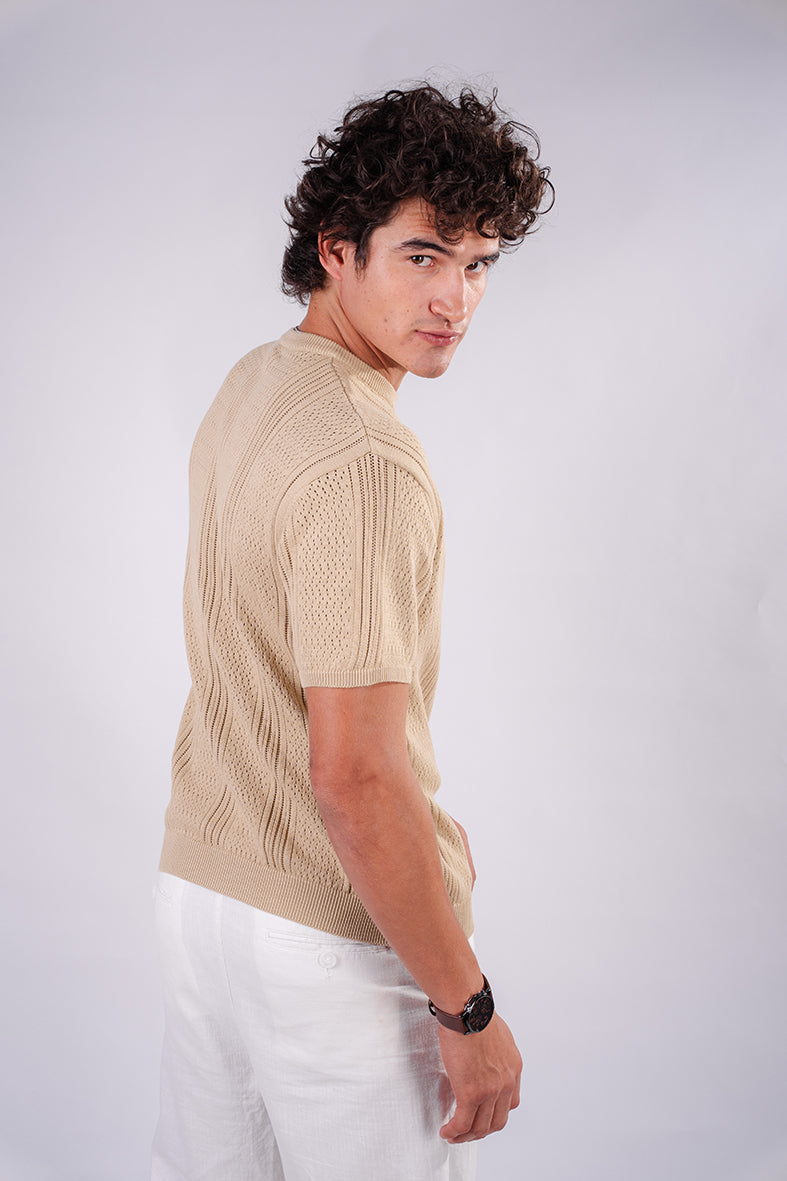 Summer Knit Shirt - Beige