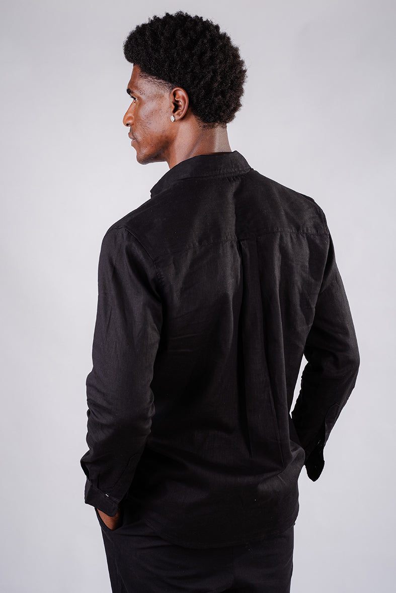 Linen shirt- Black