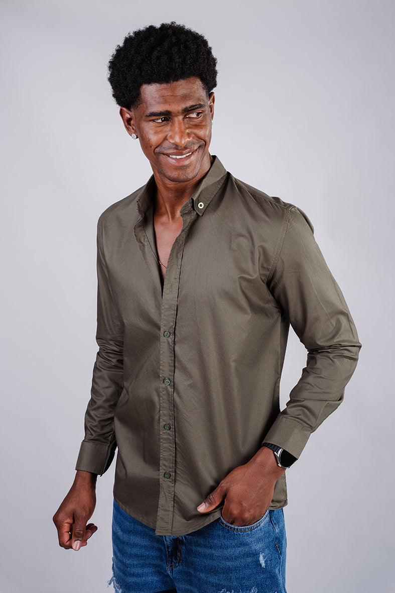 The Oxford Shirt - Olive