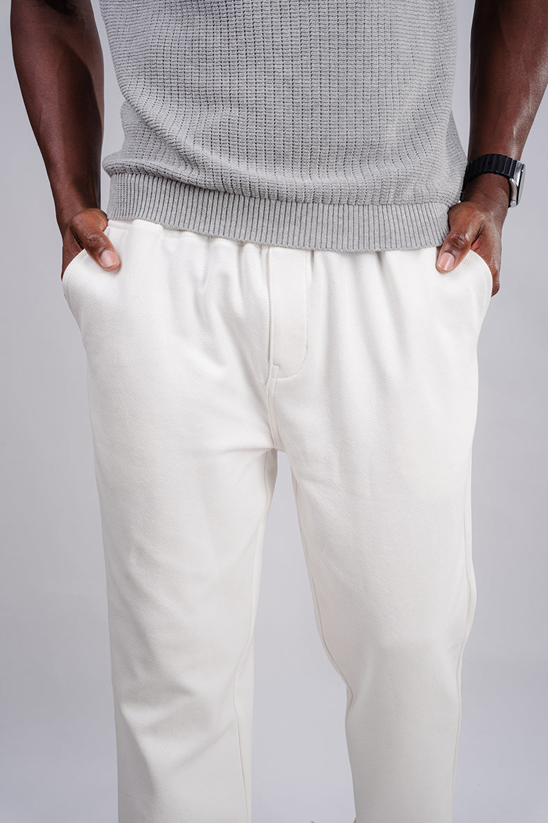 Interlock summer pants- White