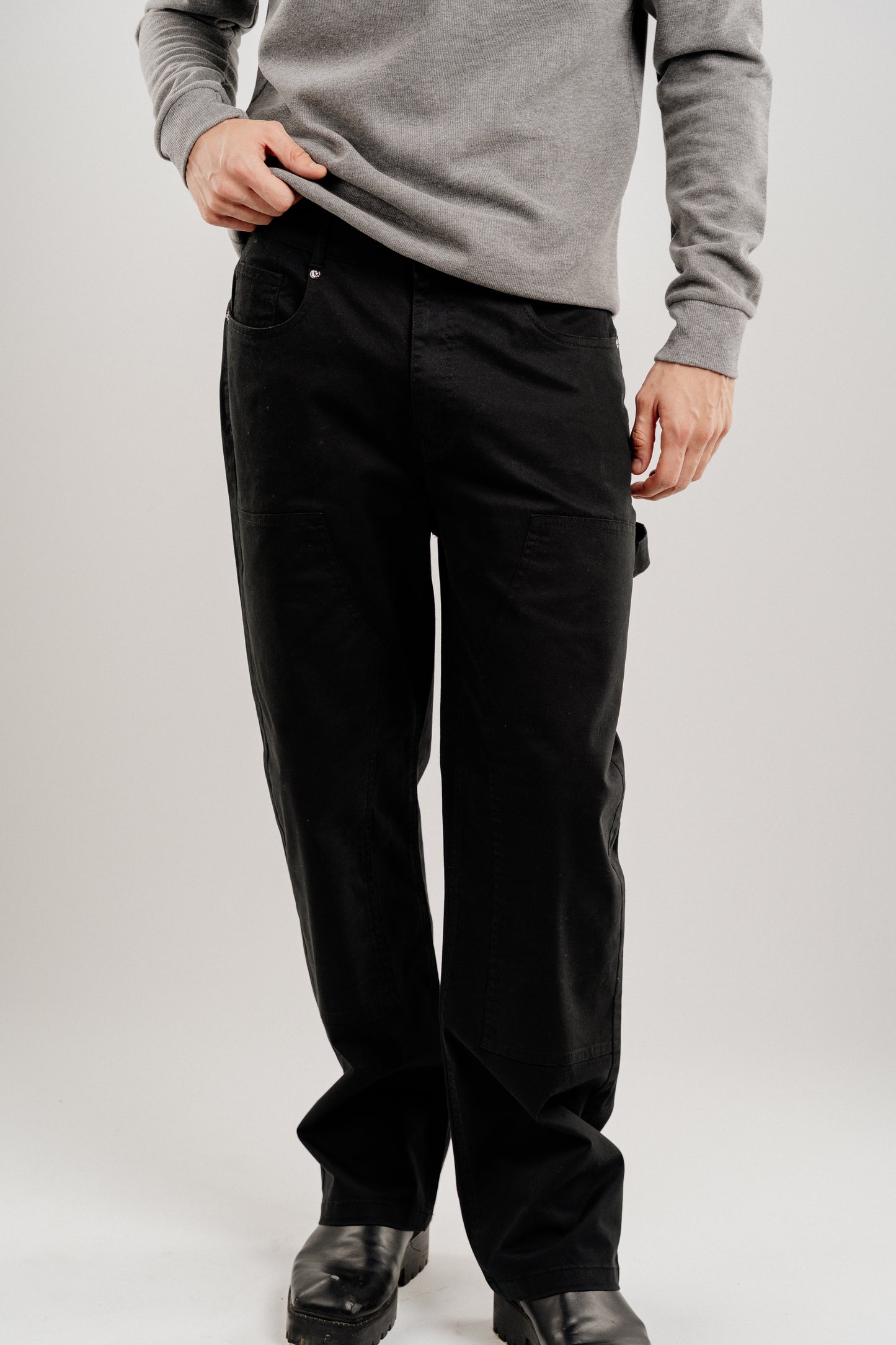 BLACK CARPENTER PANTS
