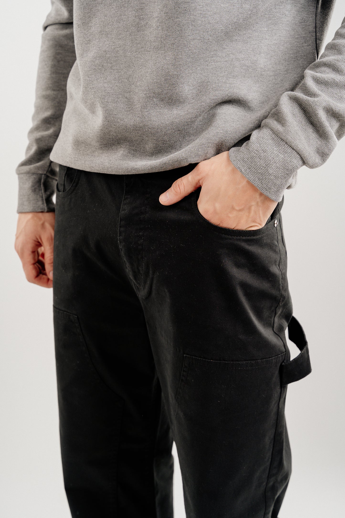 BLACK CARPENTER PANTS