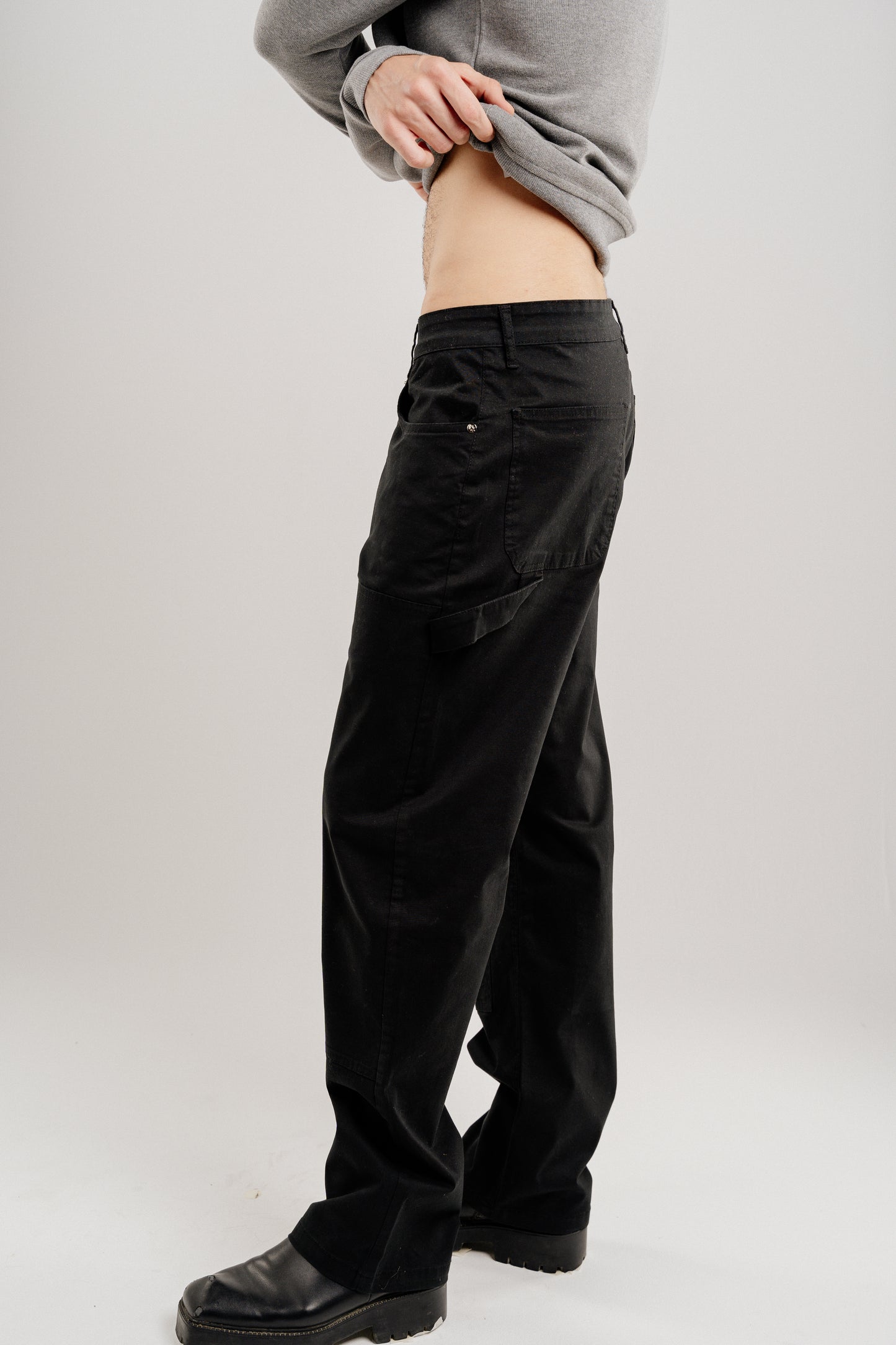 BLACK CARPENTER PANTS