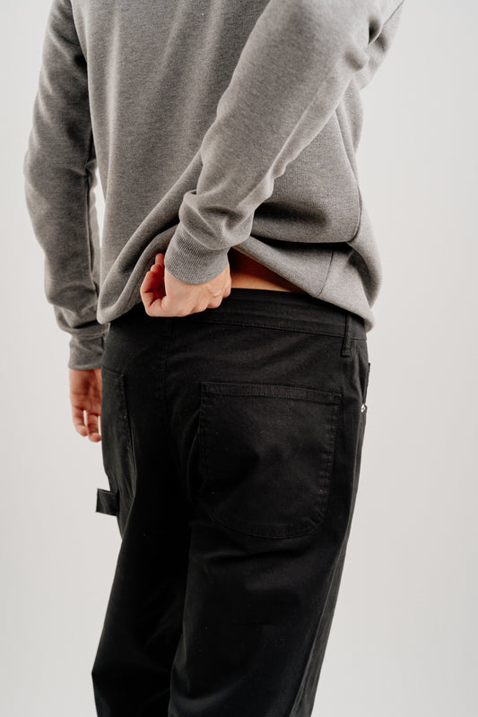BLACK CARPENTER PANTS