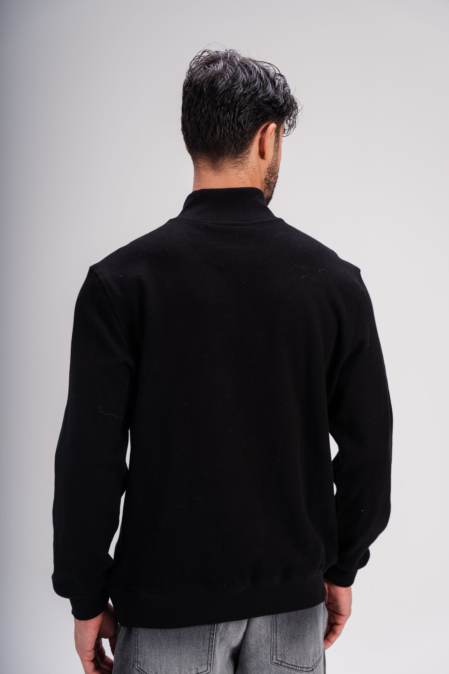 Quarter-Zip Cashmere in Black