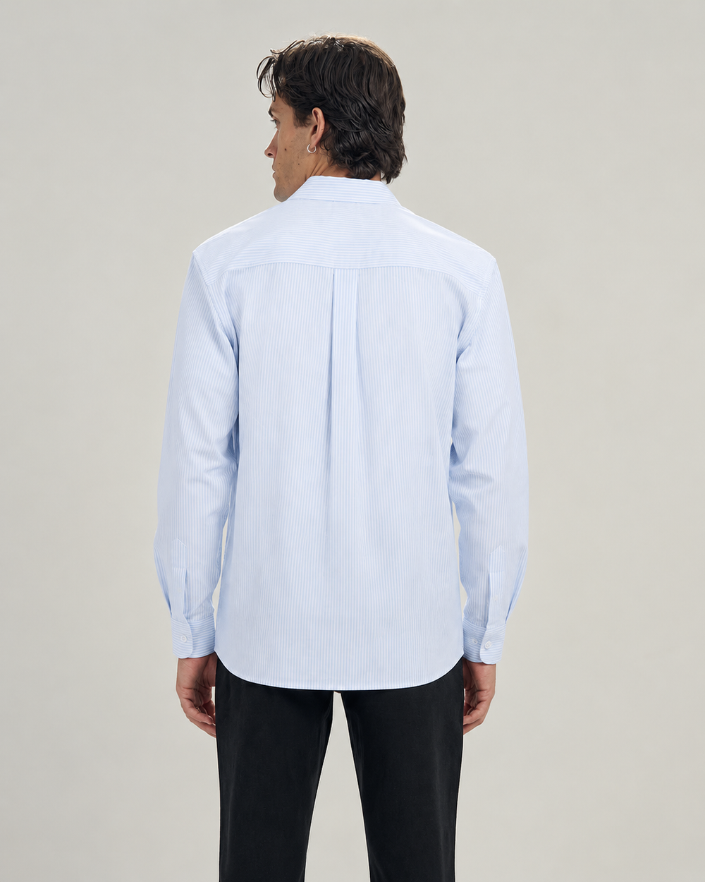 Pinstripe Shirt In Sky Blue