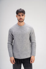 Crew Neck Knit in Grey