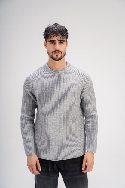 Crew Neck Knit in Grey