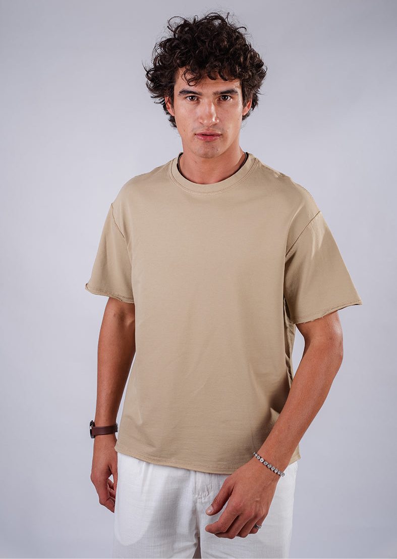 Basic Oversized T-shirt - Beige