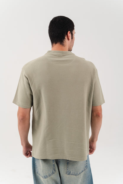 OLIVE KNTD BASIC T-SHIRTT