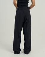 Tailored Pinstripe Wide-Leg Trousers