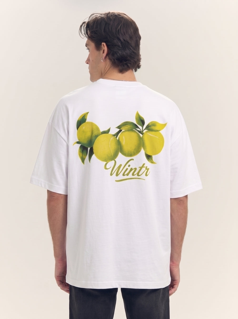 Men's Oversized Tennis Graphic Tee Off White