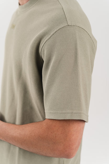 OLIVE KNTD BASIC T-SHIRTT