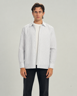 Classic Pinstripe Shirt In olive