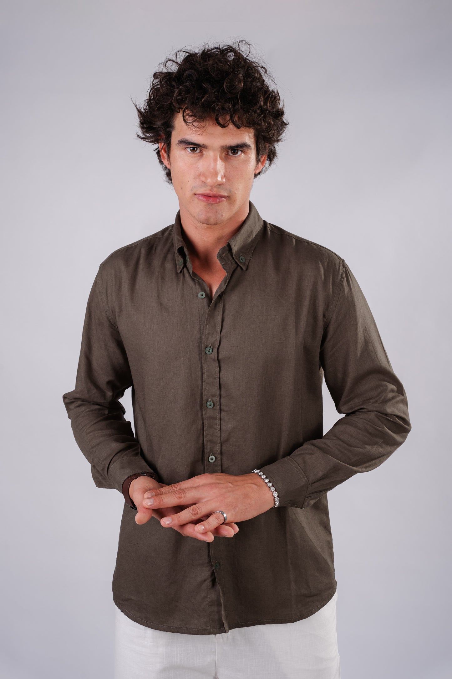 Linen shirt- Olive