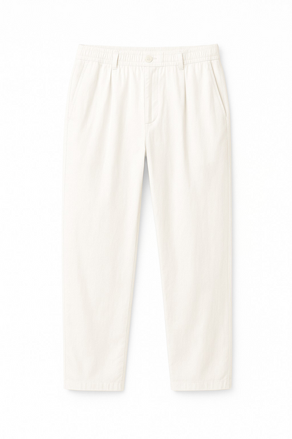 Straight fit Linen Pants - OFF White