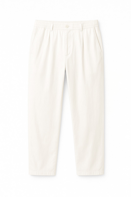 Straight fit Linen Pants - OFF White