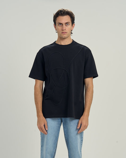 Embroidered T-shirt In Black