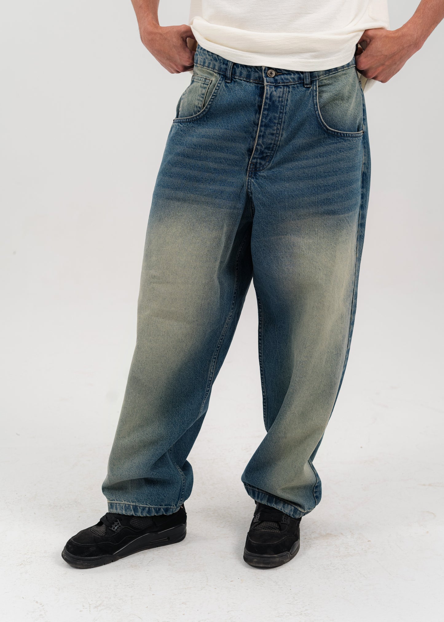 Men's Wide-Leg blue wash Denim