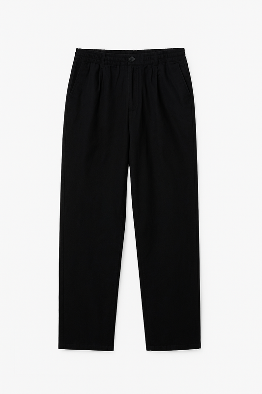 Straight fit Linen Pants - Black