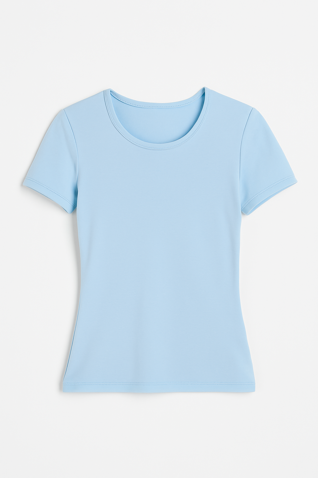 BABY BLUE U-SHAPED SHORT SLEEVE