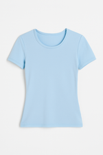 BABY BLUE U-SHAPED SHORT SLEEVE