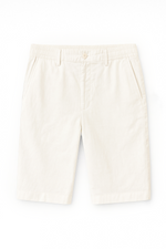 Straight fit Linen Shorts -off White