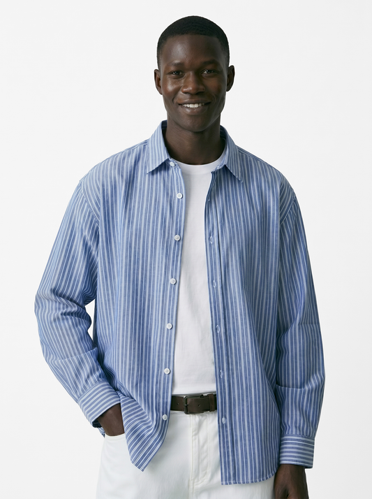 Relaxed Shirt In Dark Blue