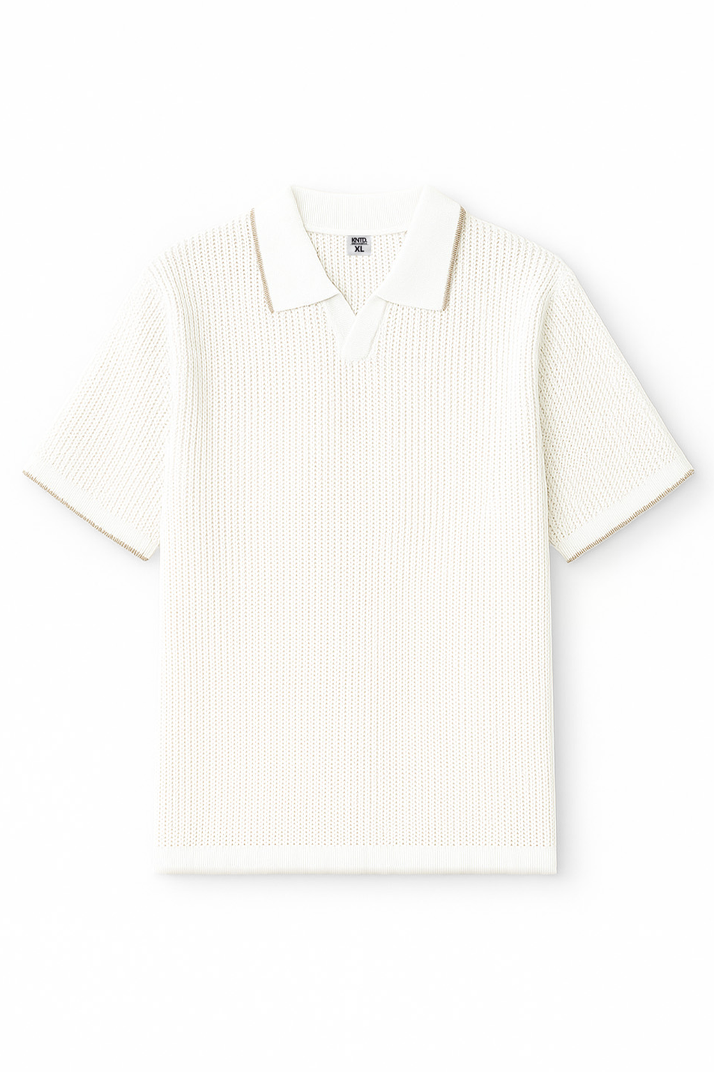 Summer knit polo-white
