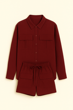 Essentials 2-Piece Burgundy Set