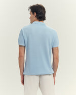 Knit polo in Sky blue