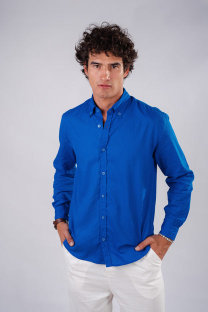 Linen shirt- Blue