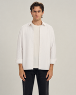Classic Pinstripe Shirt In Beige