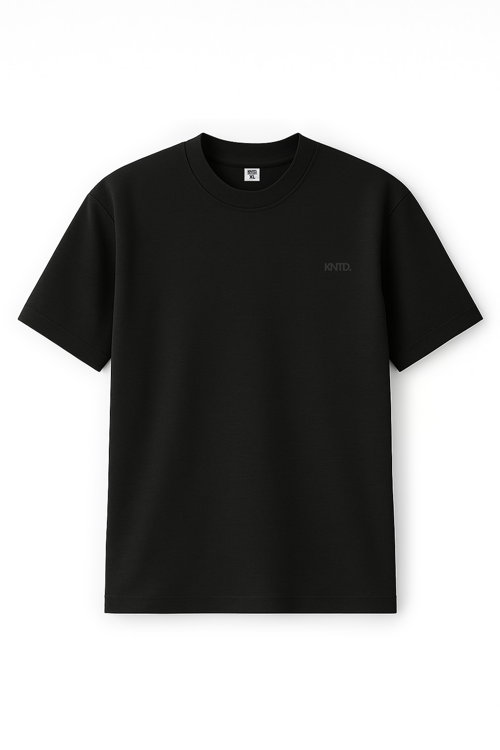 KNTD TEXTURED BASIC T-SHIRT-Black