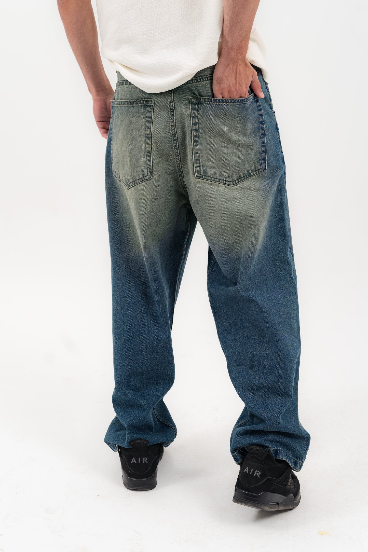 Men's Wide-Leg blue wash Denim